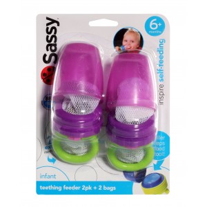 NSS-30076-AR : Teething feeder 2pk + 2 bags (Pink)