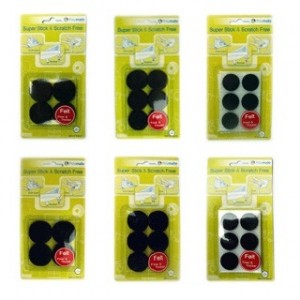 Super Stick & Scratch Free : Circle Felt Pads สักหลาดวงกลม สำหรับรองอุปกรณ์เฟอร์นิเจอร์และของใช้บนโต๊ะ