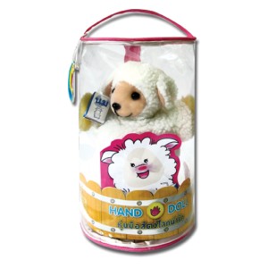 P007 : Puppet with Book & Accessory LAMB - หุ่นมือชุดสัตว์แสนรู้ ดื่มนมกันเถอะ พร้อมนมกล่อง