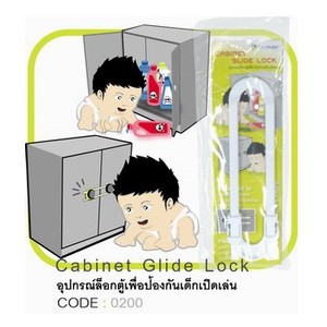 Cabinet Glide Lock อุปกรณ์ล็อคตู้ สำหรับมือจับแบบปุ่ม
